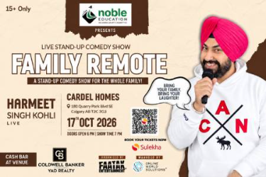 Harmeet Singh Kohli Family Remote Stand-Up Comedy Live in Calgary in , AB