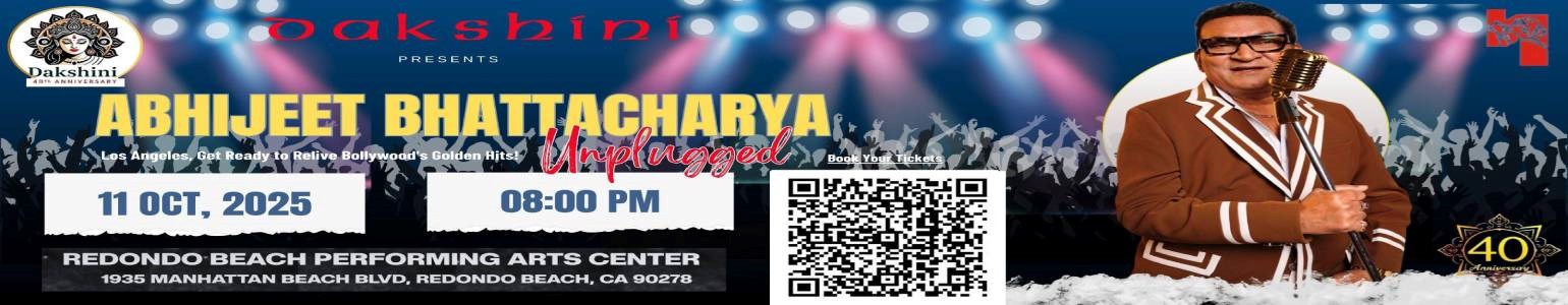 Abhijeet Bhattacharya LIVE in Concert – Biggest Show in Los Angeles on Oct 11th 2025.