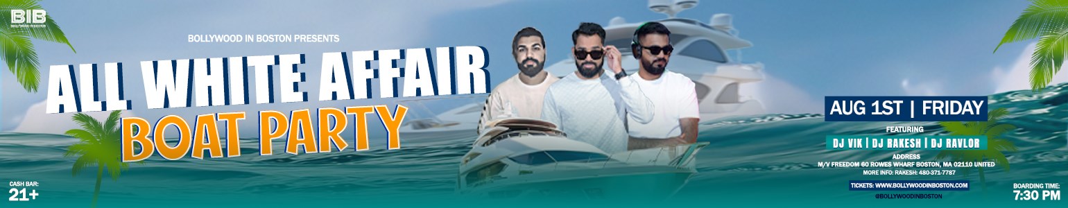 All White Bollywood Boat Party With Dj Rakesh - Dj Vik - Dj Ravlor