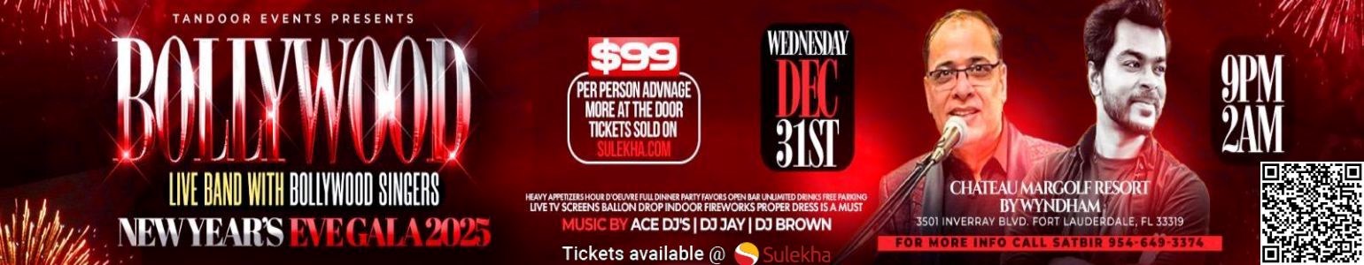 Bollywood New Year’s Eve Gala 2025 with DJ Jay in Florida