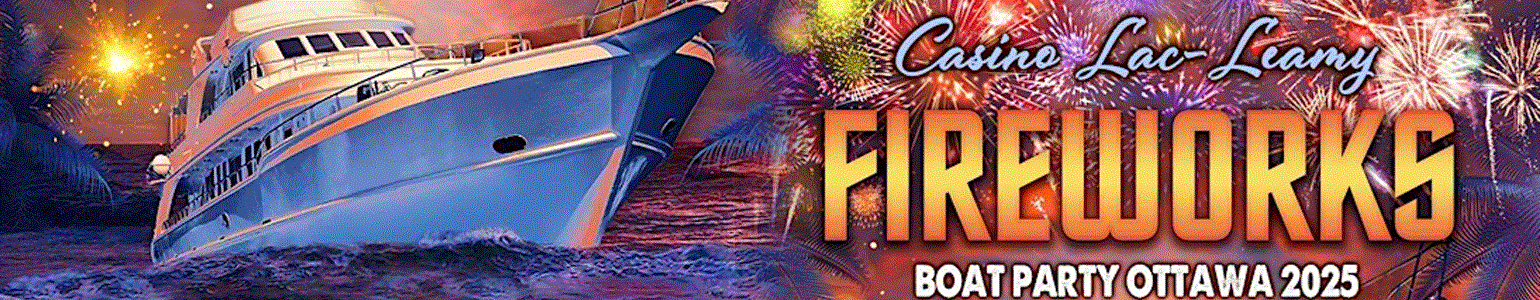 Casino Lac-Leamy Fireworks Boat Party Ottawa 2025 | Ottawa Fireworks Show