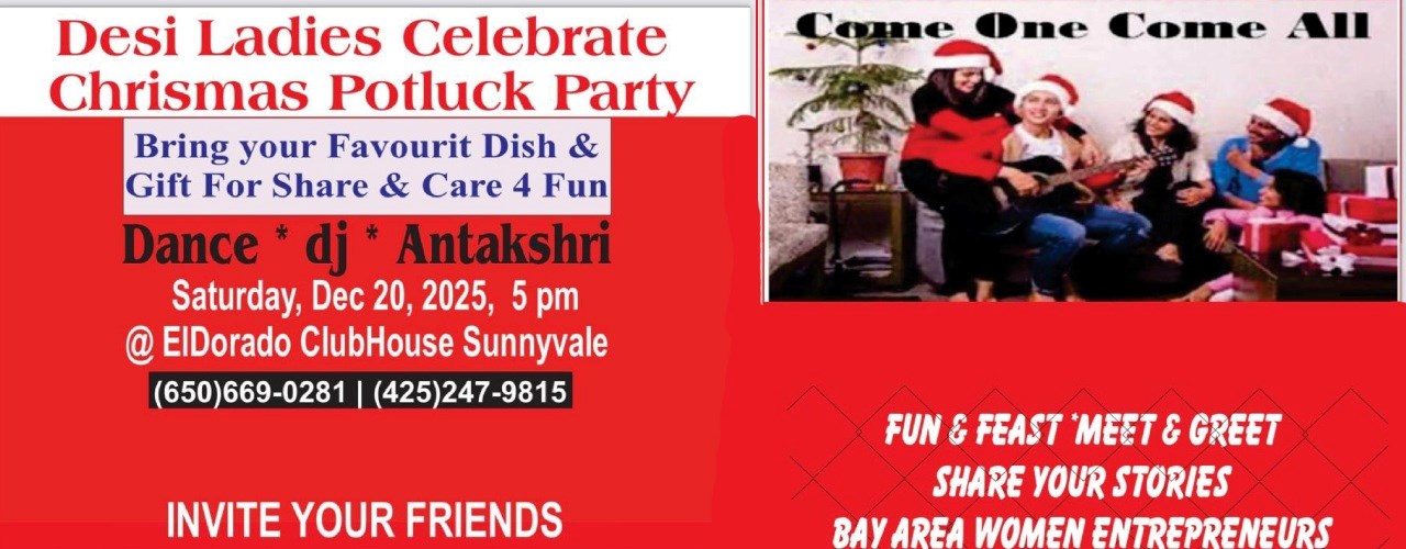 Desi Ladies Celebrate Christmas Potluck Party in Sunnyvale