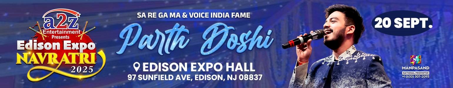 Navratri With Parth Doshi  EDISON EXPO NEW JERSEY
