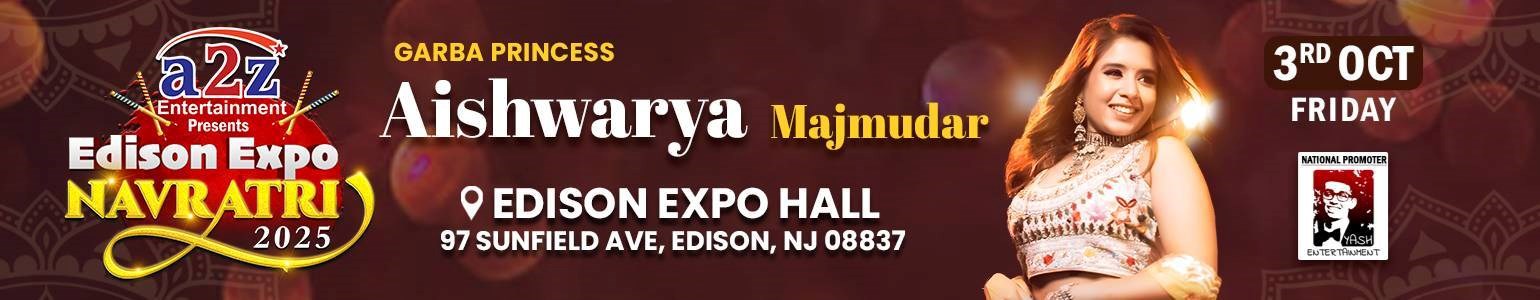 Navratri With Aishwarya majmudar  EDISON EXPO NEW JERSEY