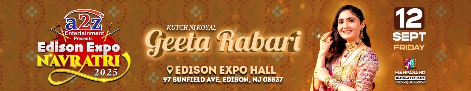 Navratri edison with Geeta Rabari Live Garba  EDISON EXPO NEW JERSEY