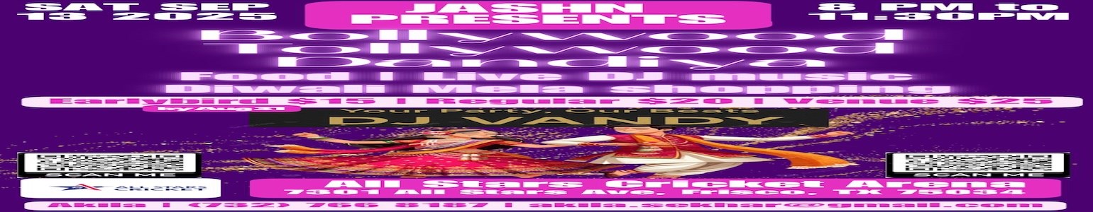 JASHN BOLLYWOOD & TOLLYWOOD DANDIYA - DALLAS!
