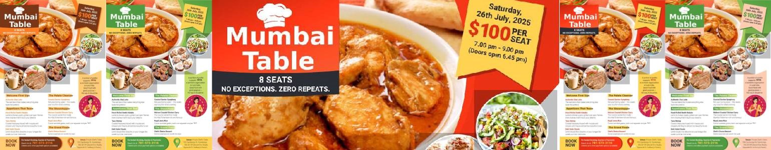 Mumbai Table Dinner on 26 July 2025