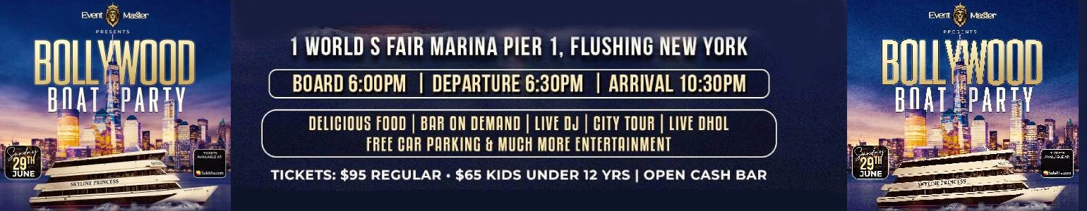 Bollywood Boat Party Queens to NYC – Dinner, DJ & Cruise Under the Stars