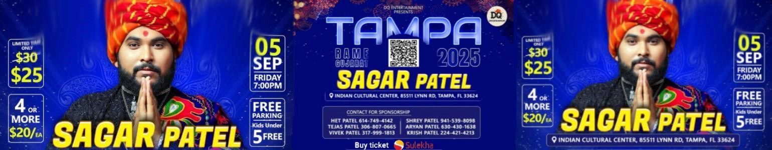 Sagar Patel Presents Rame Gujarat Garba 2025 In Tampa