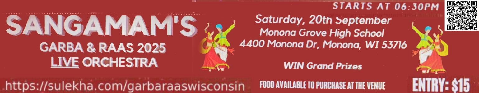 SANGAMAM GARBA & RAAS 2025 AT WISCONSIN