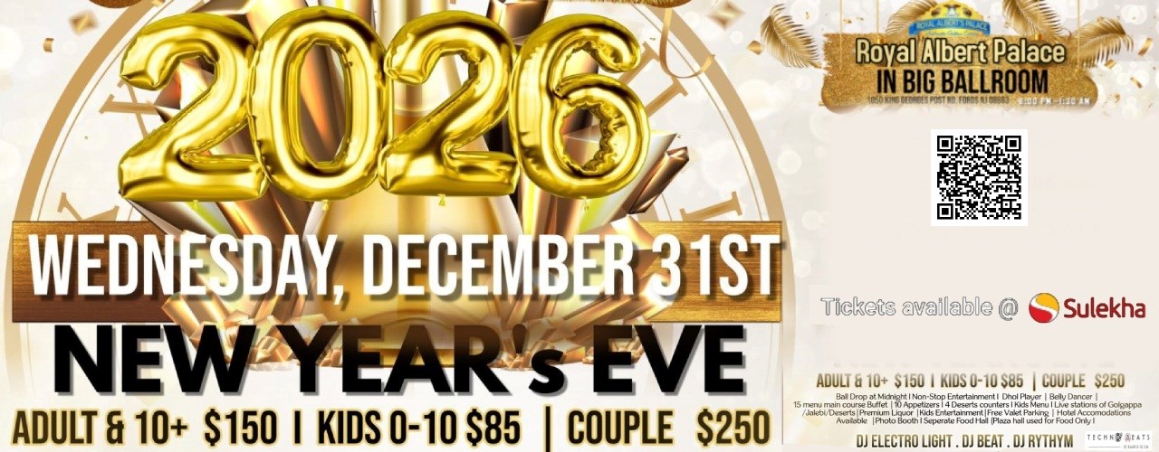 2026 New year's Eve in Royal Albert Palace in NJ