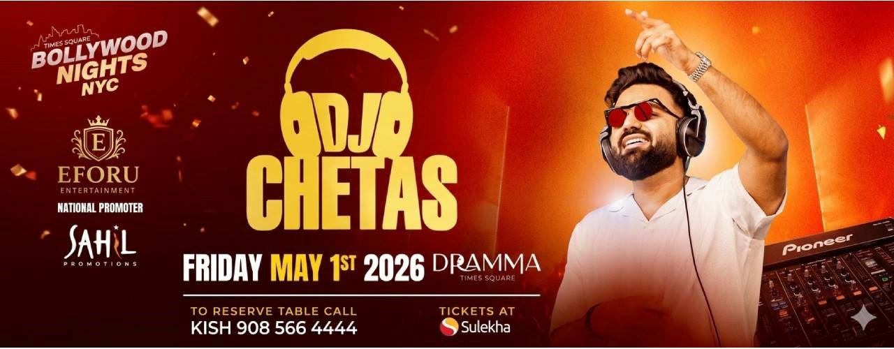DJ CHETAS LIVE- Bollywood Nights NYC