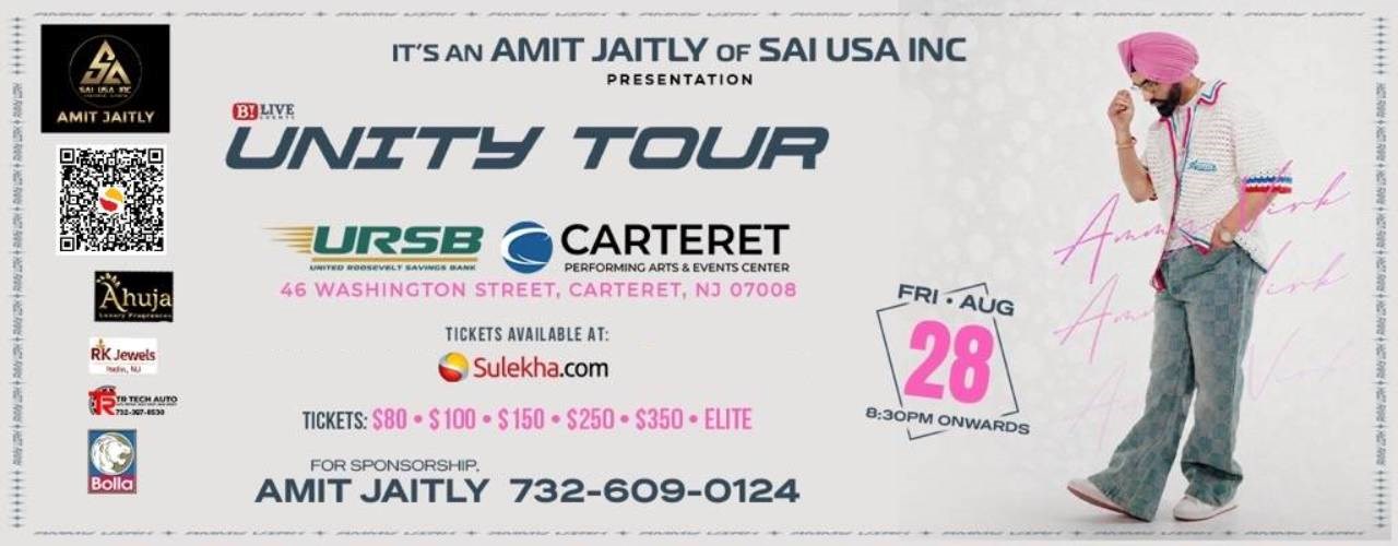 Ammy Virk Unity Tour Live Concert 2026 In New Jersey