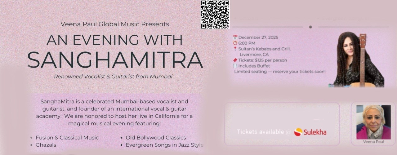 An Evening with SanghaMitra, Fusion, Ghazals, Evergreen Bollywood Classics, Jazz