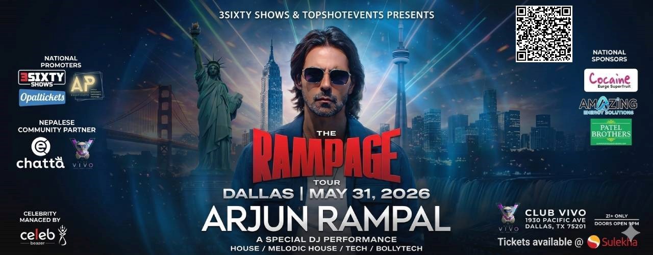 Arjun Rampal Rampage Tour – Live Celebrity DJ Night in Dallas | Club Vivo