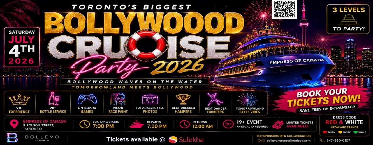 Bollywood Boat Cruise Party by Bollevo Toronto