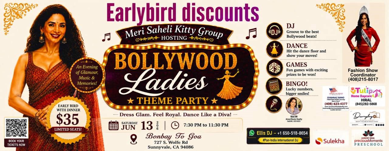 Bollywood Ladies Theme Party in Bay Area