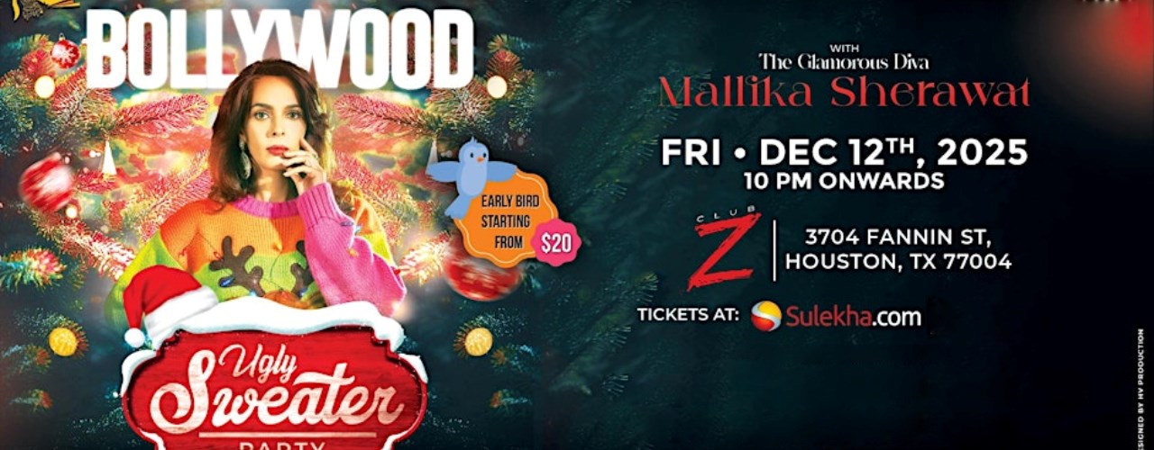 Bollywood Ugly Sweater Party w/ Mallika Sherawat Live in Houston