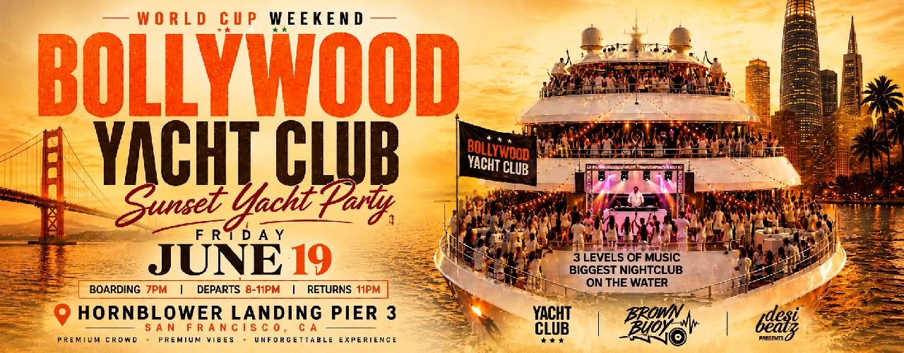 BOLLYWOOD YACHT CLUB - Bay's Biggest Sunset Yacht Party