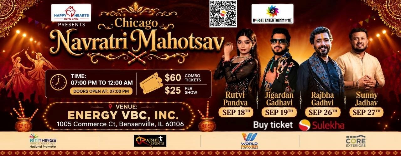CANCELLED - Chicago Navratri Mahotsav with Rajbha Gadhvi
