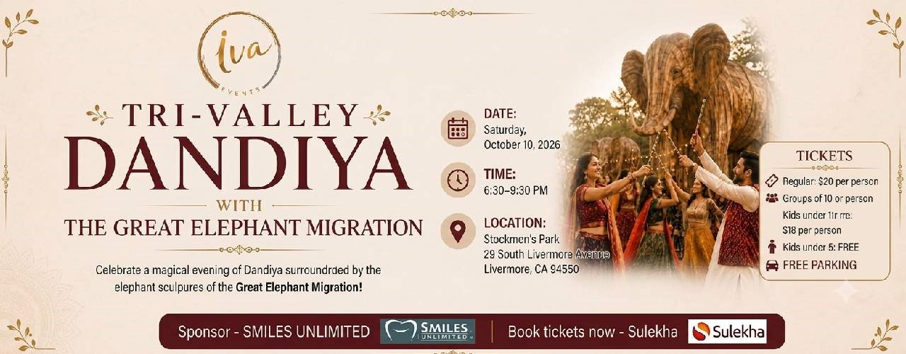 Tri Valley Dandiya With the Great Elephant Migration