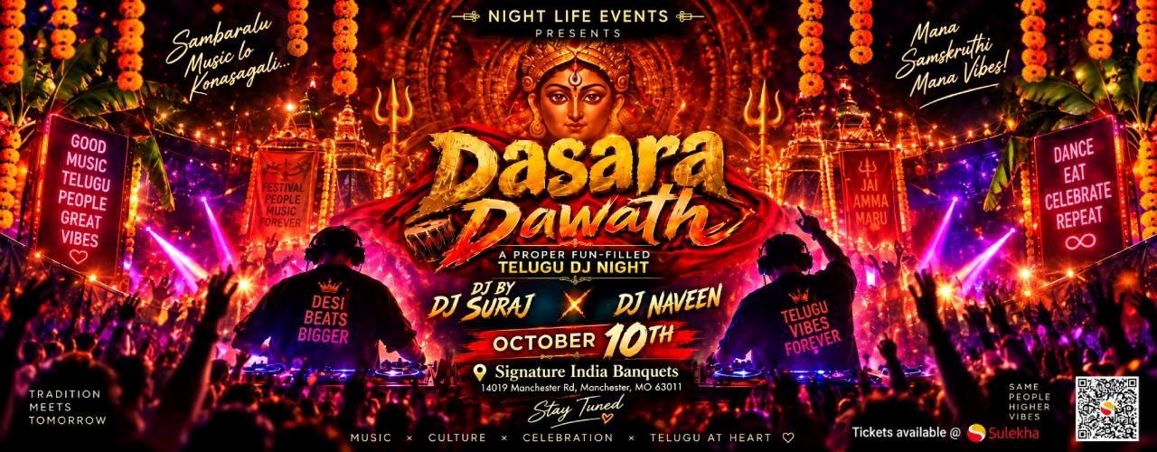 Dasara Dawath Fun filled Telugu Dj Night in Missouri
