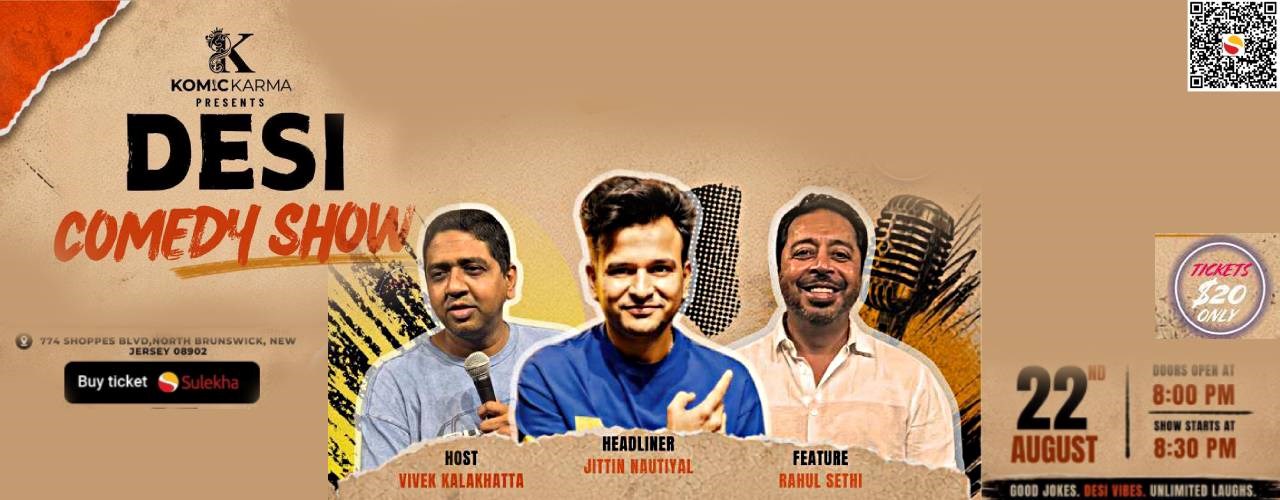 Desi Comedy Show 2026 In New Jersey