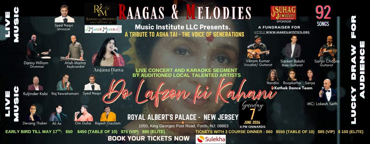 Do Lafzon Ki Kahani - The Biggest Musical Tribute to Ashaji in New Jersey