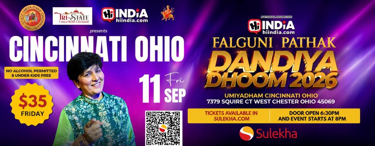 Falguni Pathak Dandiya Dhoom 2026 in Ohio