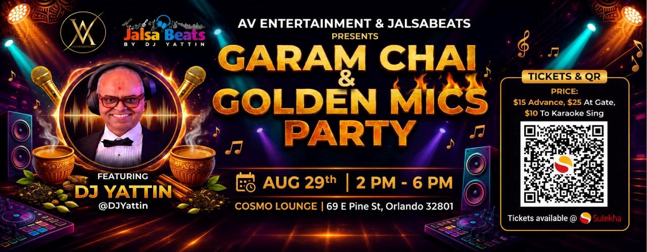 Garam Chai & Golden Mics Party With DJ Yattin In FL