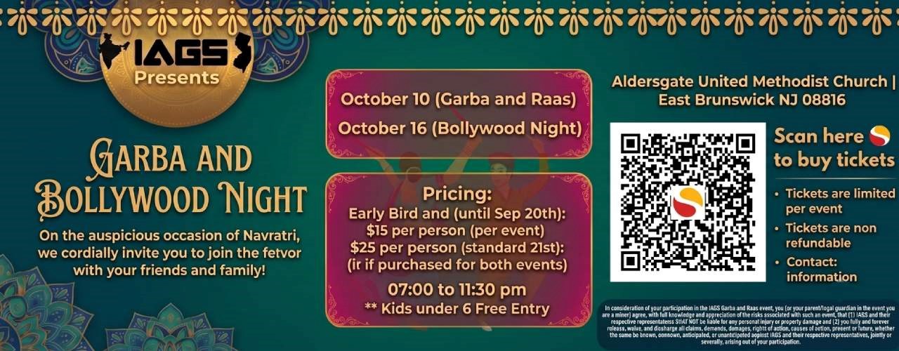 Garba And Bollywood Night In NJ - Oct - 16th
