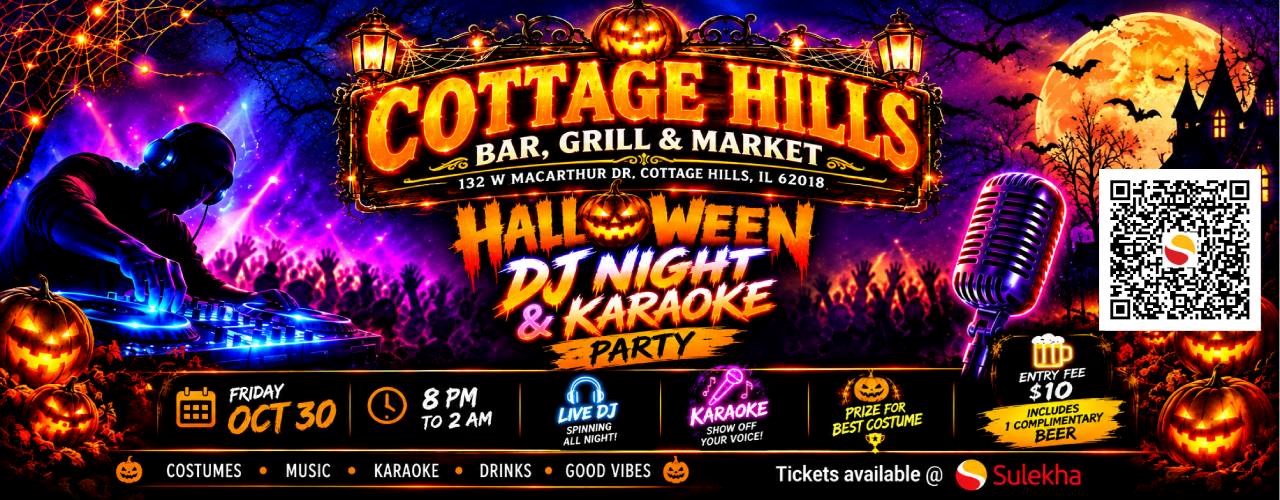 Halloween DJ Night & Karaoke Party at Cottage Hills, Cottage Hills, IL ...