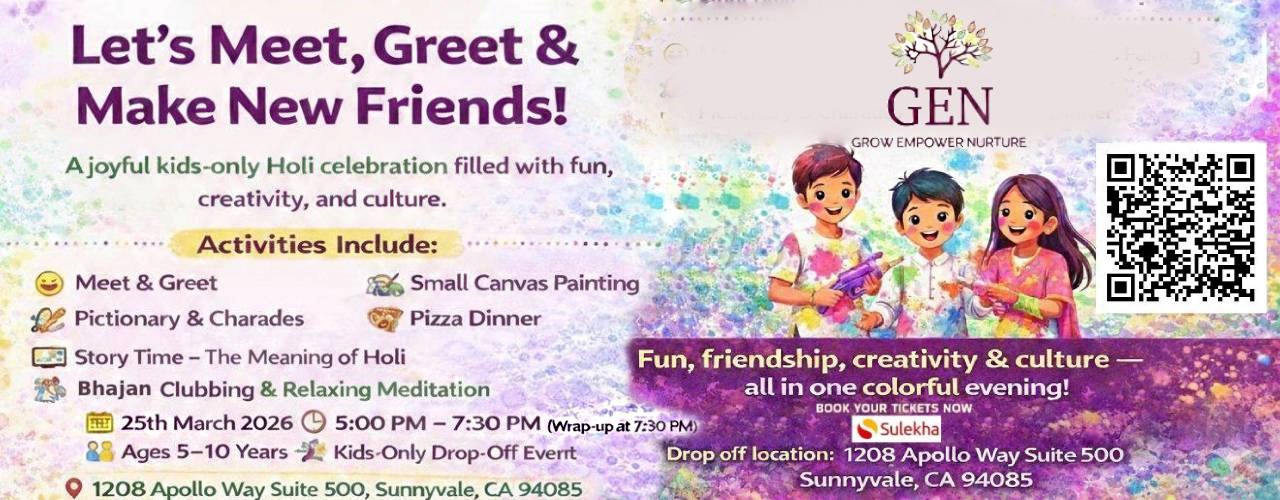 Kids Holi Celebration - Let's Meet, Greet & Make New Friends