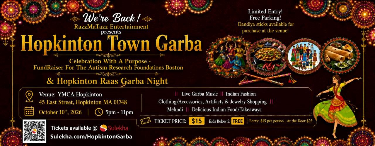 CANCELLED - Hopkinton Raas Garba Night in Boston