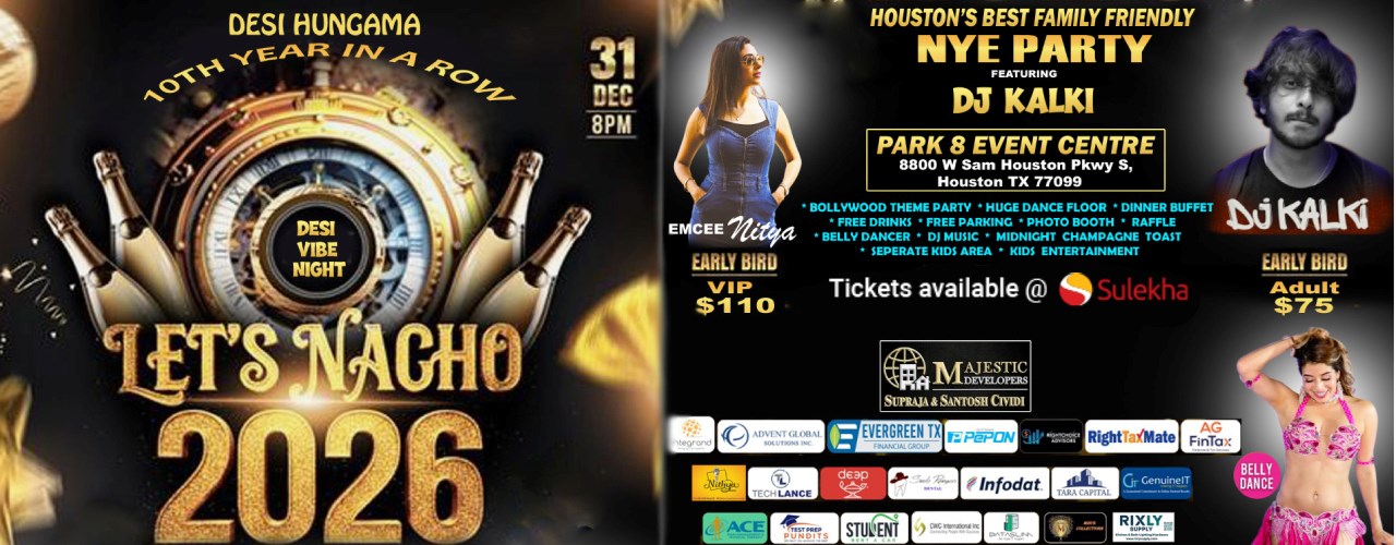 Houston's BIGGEST FAMILY FRIENDLY BOLLYWOOD New Year GALA NIGHT