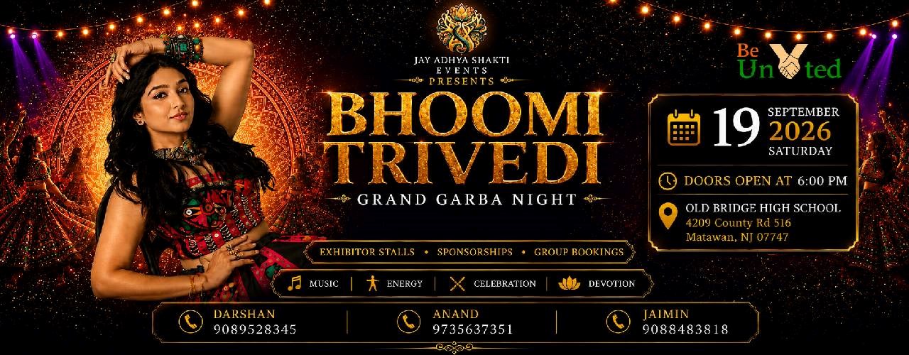 Jay Adhya Shaktis - Bhoomi Trivedi Garba 2026 In New Jersey