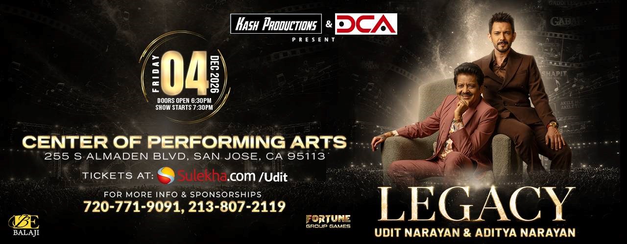 LEGACY – Udit Narayan & Aditya Narayan Live In Bay Area 2026