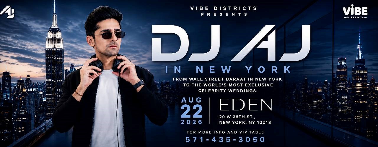 Nyc Bollywood Night Ft. Dj Aj + Anahat Band Live At Eden