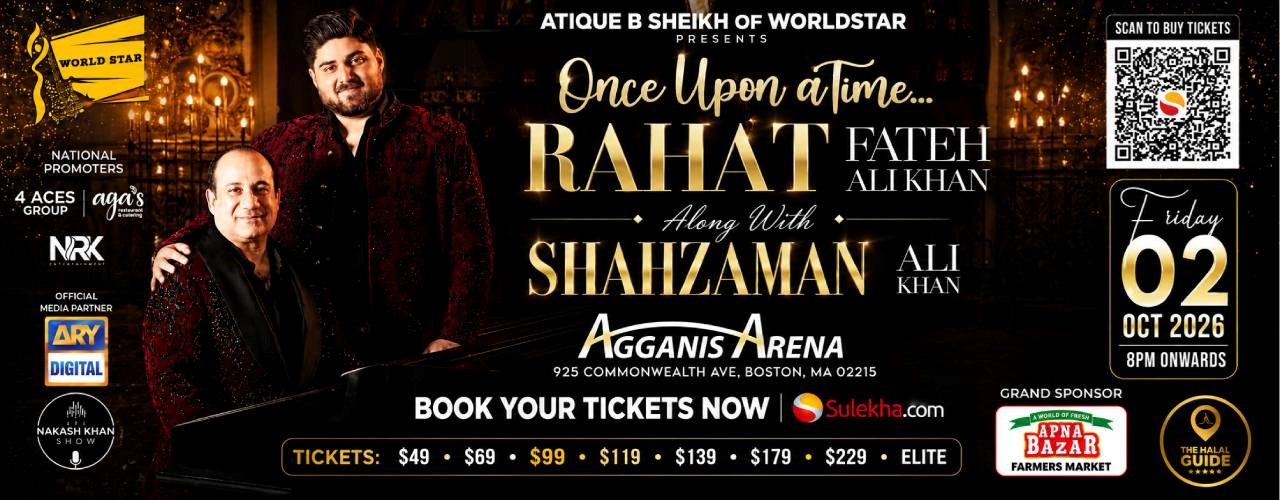 Once Upon a Time with Rahat Fateh Ali Khan & Shahzaman Ali Khan In Boston