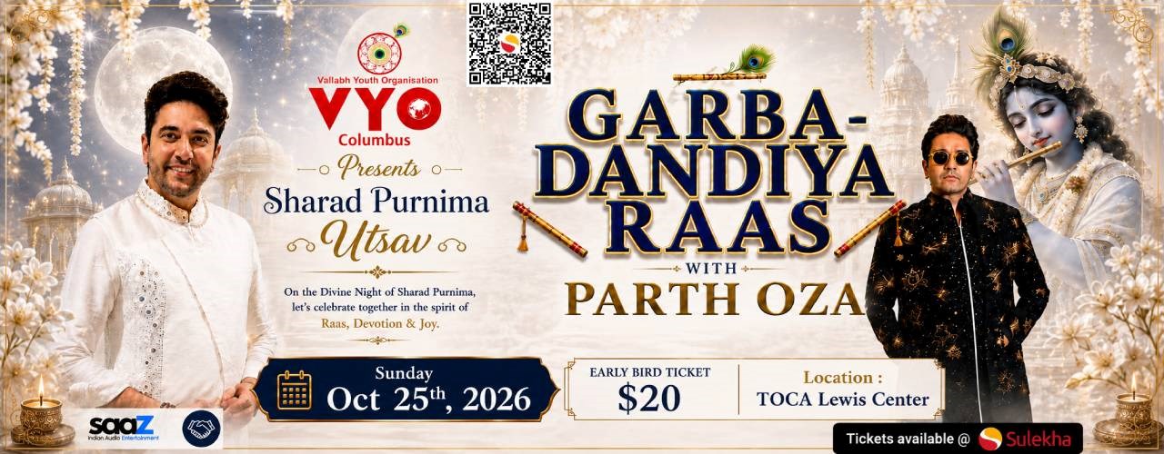 Parth Oza Garba Dandiya Raas 2026 in Cleveland