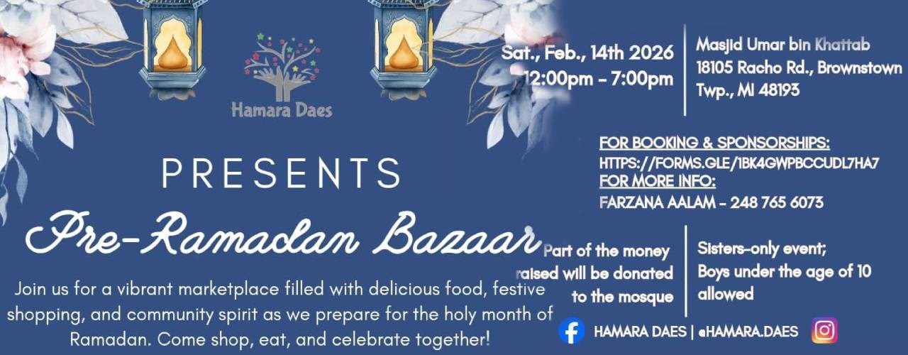 Pre - Ramadan Bazaar In Brownstown, MI