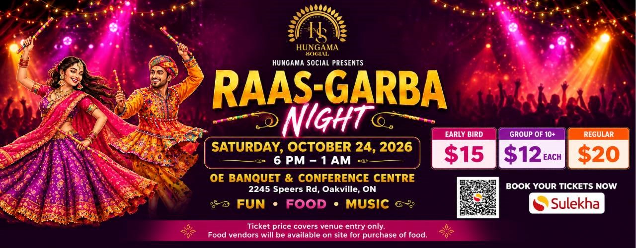 Raas Garba Night By Hungama Social In Oakville - 2026