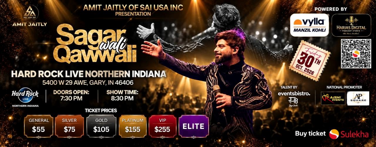 Sagar Wali Qawwali - Sagar Bhatia Live Concert 2026 in Chicago