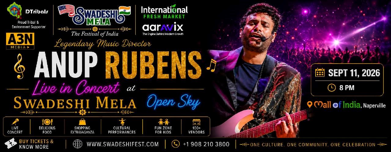 Swadeshi Mela - Legendary Music Director Anup Rubens Live in Chicago