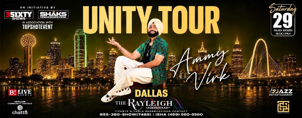 Ammy Virk Live In Dallas — Unity Tour 2026
