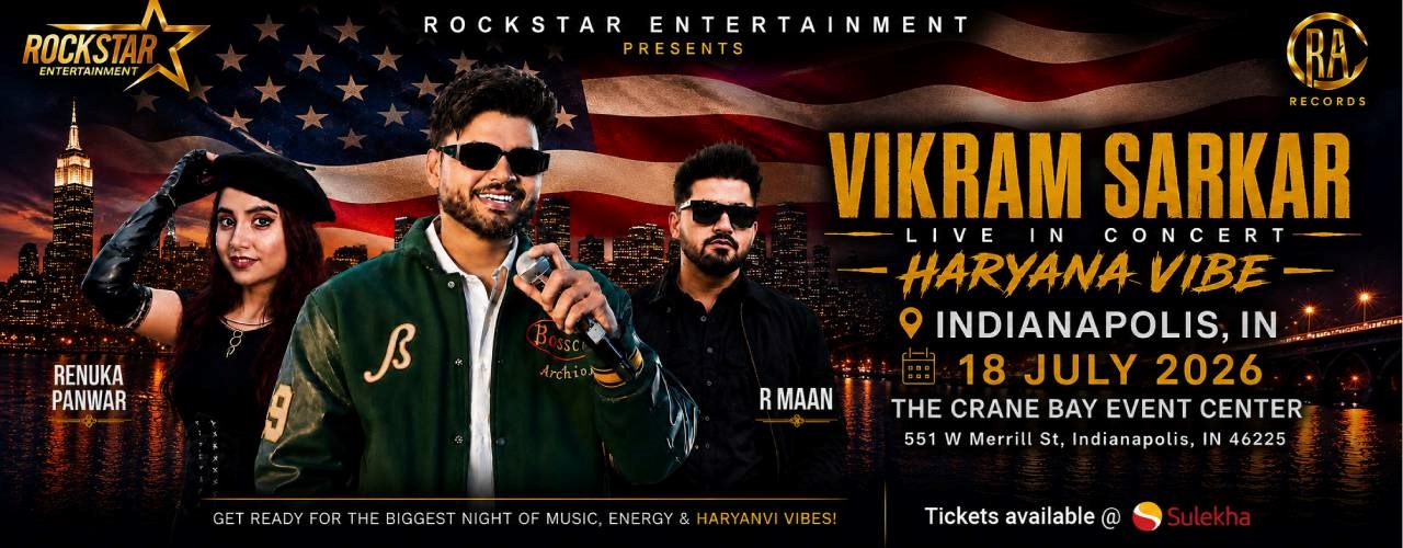 POSTPONED - Vikram Sarkar, Renuka Panwar & R Maan Live in Concert 2026 in Indianapolis