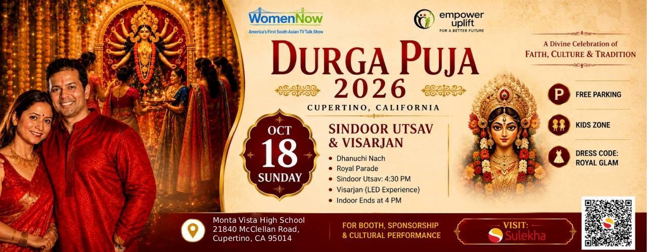 Womennow Durga Puja & Diwali Festival 2026 in Cupertino (Oct-18th)
