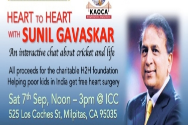 Heart2Heart with Sunil Gavaskar! in Milpitas, CA