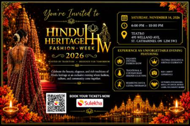 Hindu Heritage Fashion Week 2026 in , ON