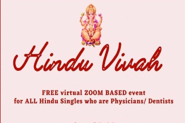 HINDU VIVAH | ZOOM EVENT, MAY 16, Vegetarians/Vegans/Eggetarians, Ages Women 26-47 | Men 28- 48 in , 